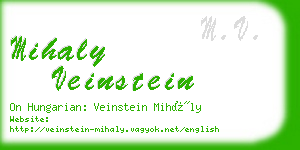 mihaly veinstein business card